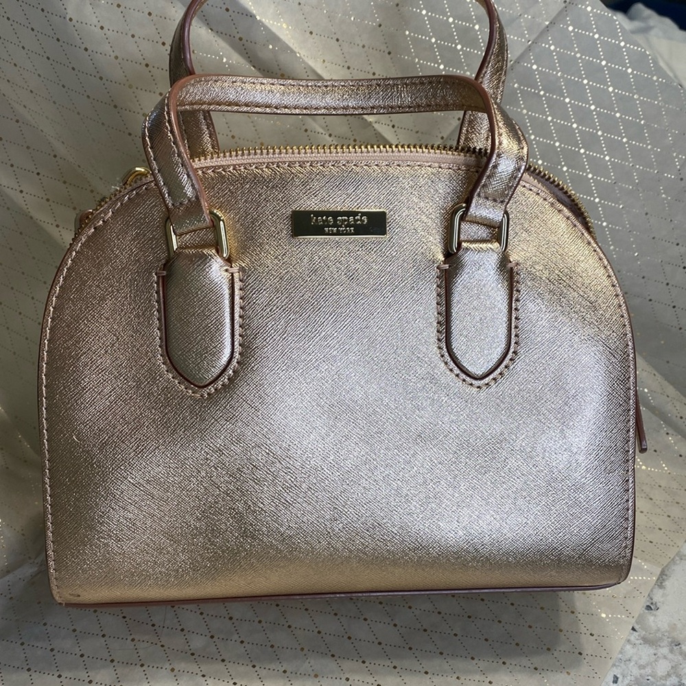 NWT Kate Spade Laurel Way Mini Reiley in Rose Gold Satchel Crossbody